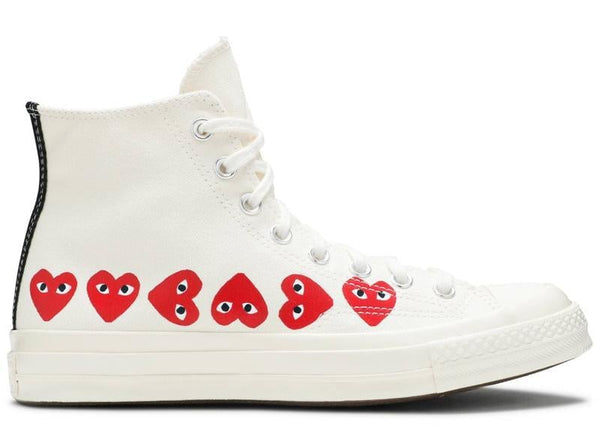 Converse Chuck Taylor All-Star 70s Hi Comme des Garcons Play Multi-Heart White 2018 Men