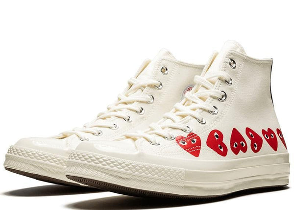 Converse Chuck Taylor All-Star 70s Hi Comme des Garcons Play Multi-Heart White 2018 Men