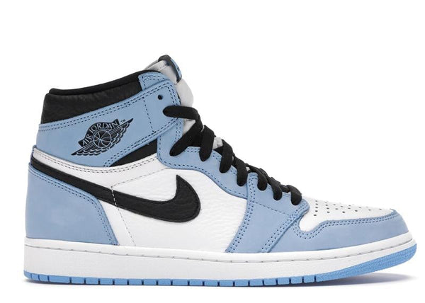 NIKE AIR JORDAN 1 RETRO HIGH WHITE UNIVERSITY BLUE BLACK