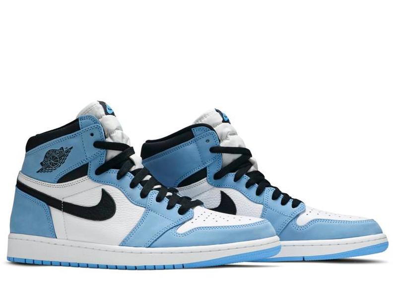 NIKE AIR JORDAN 1 RETRO HIGH WHITE UNIVERSITY BLUE BLACK